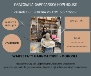 Voucher na 2 godz. warsztaty garncarskie dla dorosłych 