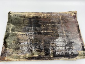 Płytka 23cm. Black sesame smoked tofu with wakame. Wild.
