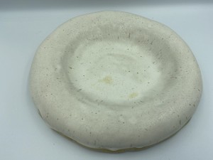 Talerz poduszka z okrągłym stawem, 22 cm. Biały.